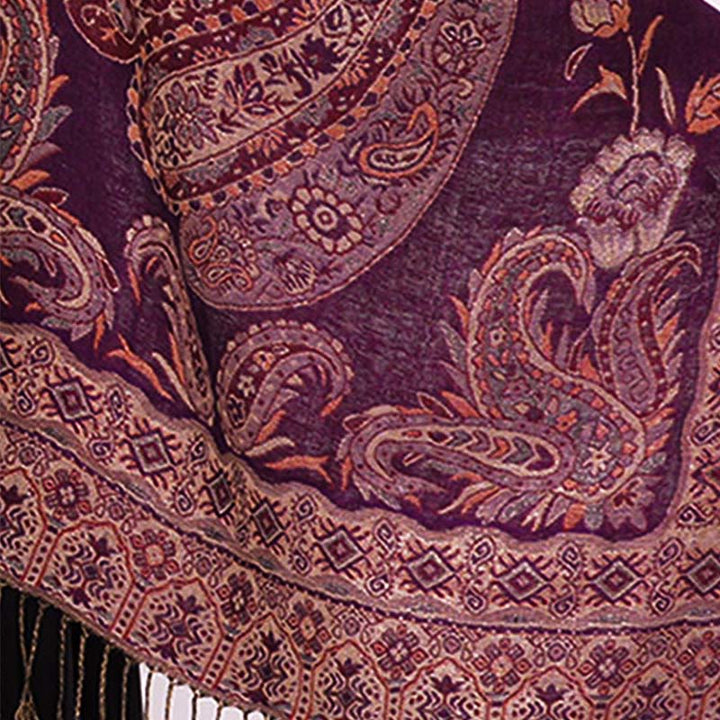 Buddha Stones Bohemia Style Tibetan Paisley Floral Pattern Tassel Cozy Scarf Shawl - image 18