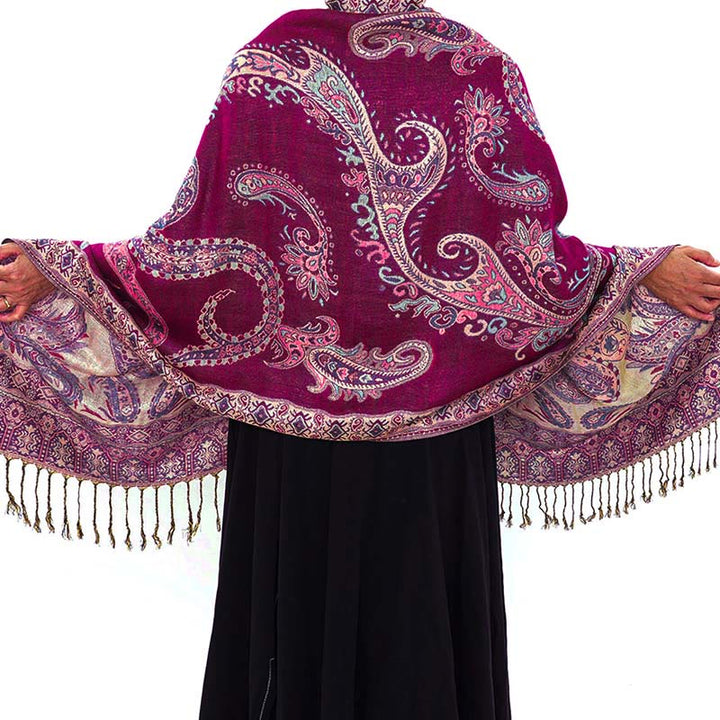 Buddha Stones Bohemia Style Tibetan Paisley Floral Pattern Tassel Cozy Scarf Shawl - image 22