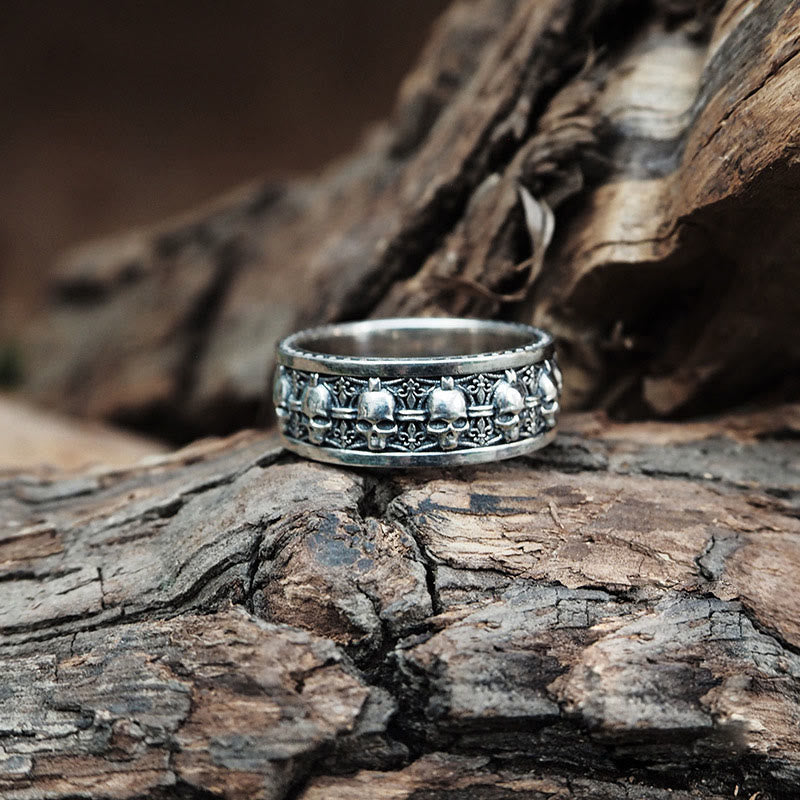 Buddha Stones The Lord Of The Corpse Forest Copper Skull New Beginning Ring - image 10