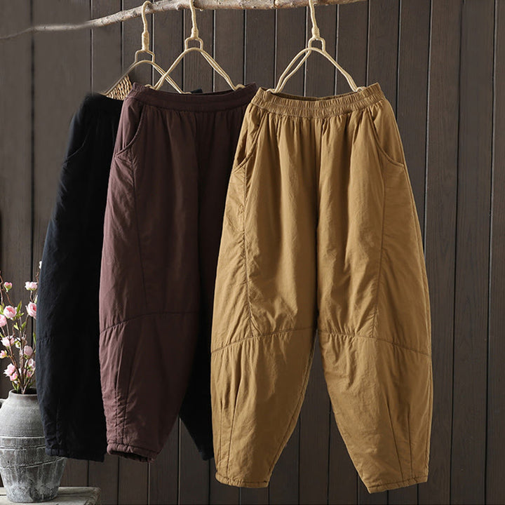 Buddha Stones Plain Warm Women's Harem Pants With Pockets - image 17