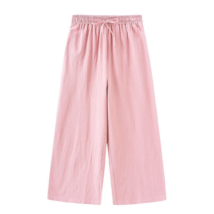 Buddha Stones 2Pcs Long Sleeve Shirt Top With Pockets Drawstring Pants Meditation Cotton Clothing Women's Set - image 9