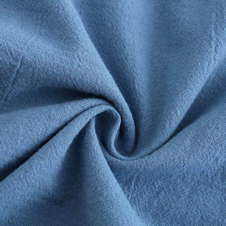 Buddha Stones 2Pcs Long Sleeve Shirt Top With Pockets Drawstring Pants Meditation Cotton Clothing Women's Set - image 22