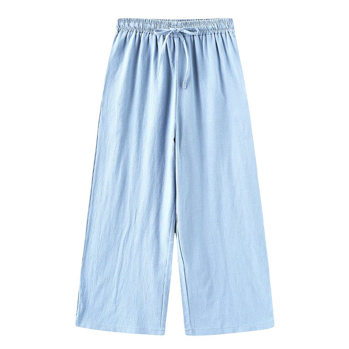 Buddha Stones 2Pcs Long Sleeve Shirt Top With Pockets Drawstring Pants Meditation Cotton Clothing Women's Set - image 27