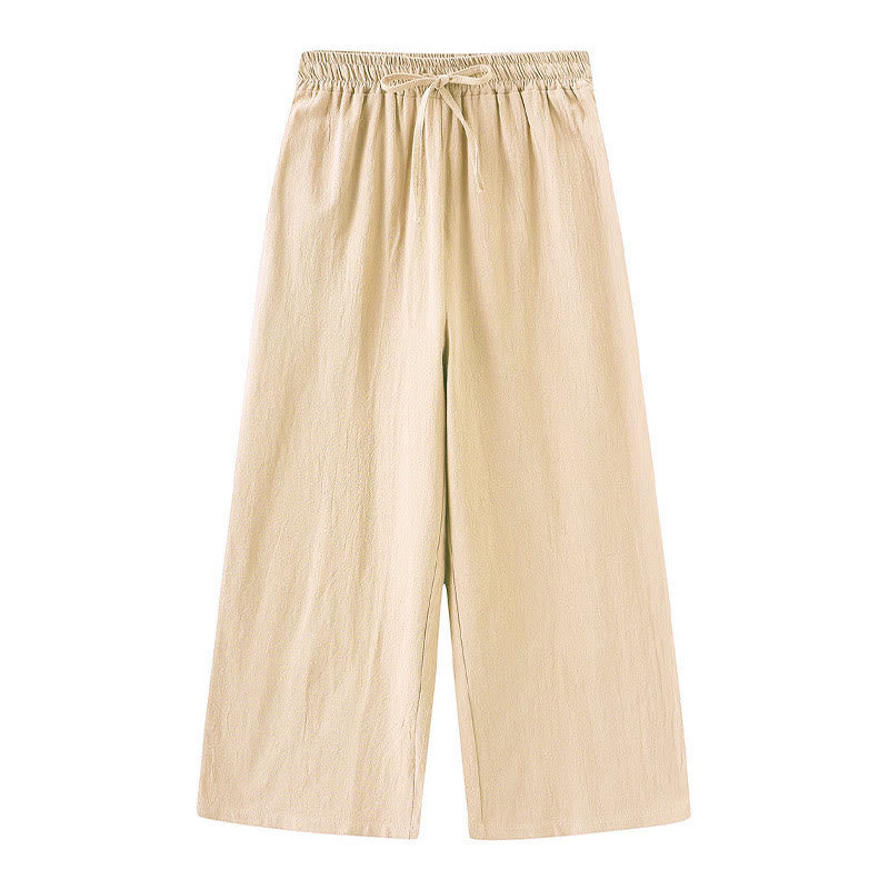 Buddha Stones 2Pcs Long Sleeve Shirt Top With Pockets Drawstring Pants Meditation Cotton Clothing Women's Set - image 15