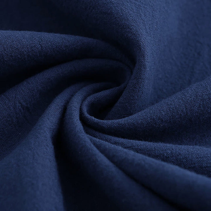 Buddha Stones 2Pcs Long Sleeve Shirt Top With Pockets Drawstring Pants Meditation Cotton Clothing Women's Set - image 34