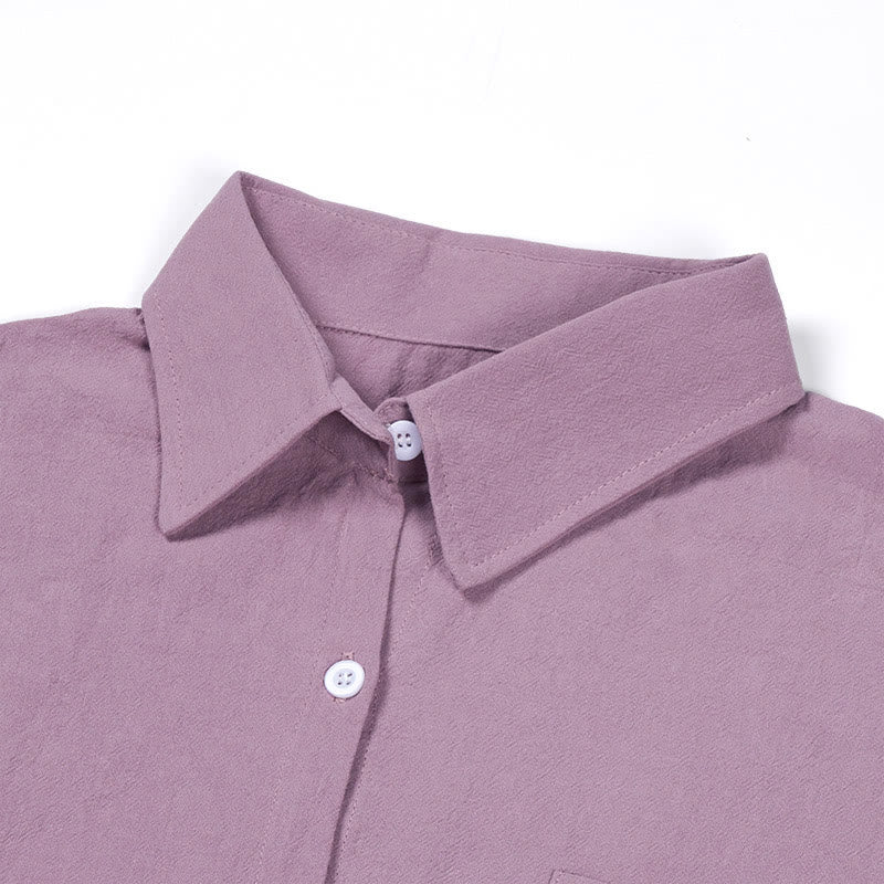 Buddha Stones 2Pcs Long Sleeve Shirt Top With Pockets Drawstring Pants Meditation Cotton Clothing Women's Set - image 60