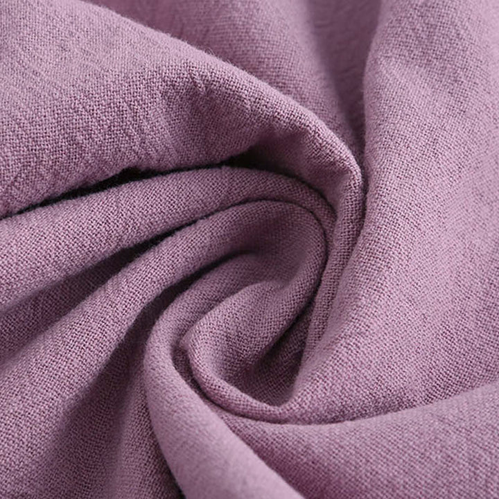 Buddha Stones 2Pcs Long Sleeve Shirt Top With Pockets Drawstring Pants Meditation Cotton Clothing Women's Set - image 58