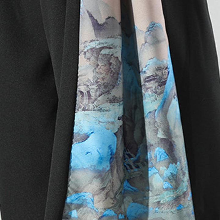 Buddha Stones Mountains Rivers Pattern Men's Wide Leg Pants With Pockets - image 8