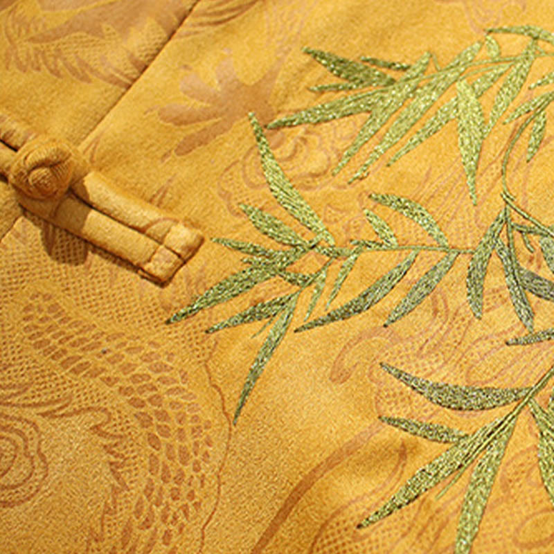 Buddha Stones Bamboo Dragon Frog-Button Desgin Long Sleeve Men's Jacket - image 22