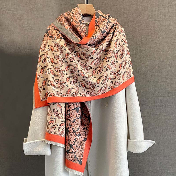 Buddha Stones Thermal Ethnic Paisley Color Contrast Patchwork Pattern Soft Scarf Shawl - image 10