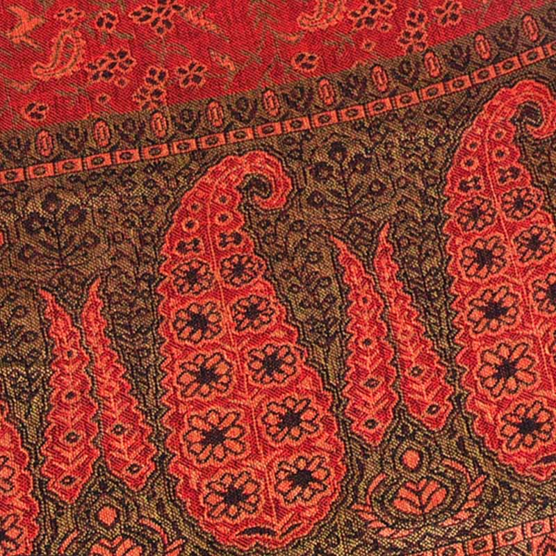 Buddha Stones Jacquard Color Contrast Patchwork Paisley Pattern Tassel Cozy Scarf Shawl - image 7