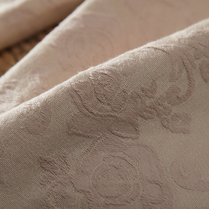 Buddha Stones Winter Thermal Jacquard Floral Pattern Women's Wide Leg Cotton Pants With Pockets - image 11