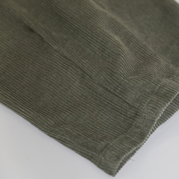 Buddha Stones Women's High Waist Zipper Design Wide Leg Cotton Corduroy Pants With Pockets - image 16