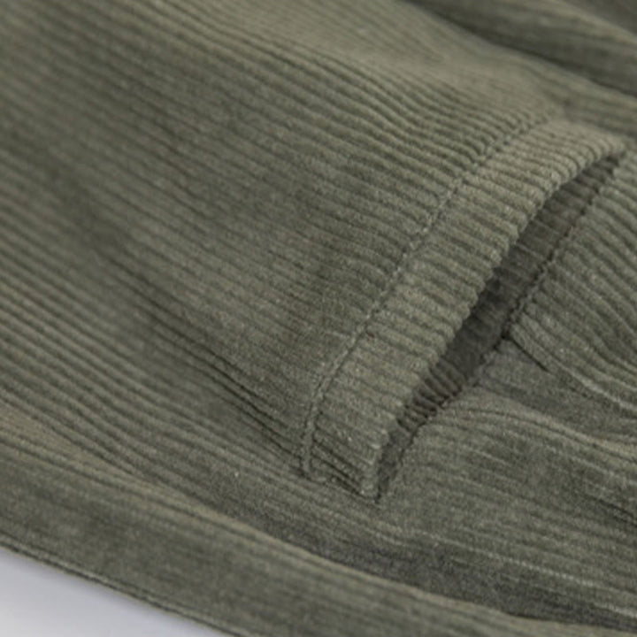 Buddha Stones Women's High Waist Zipper Design Wide Leg Cotton Corduroy Pants With Pockets - image 14