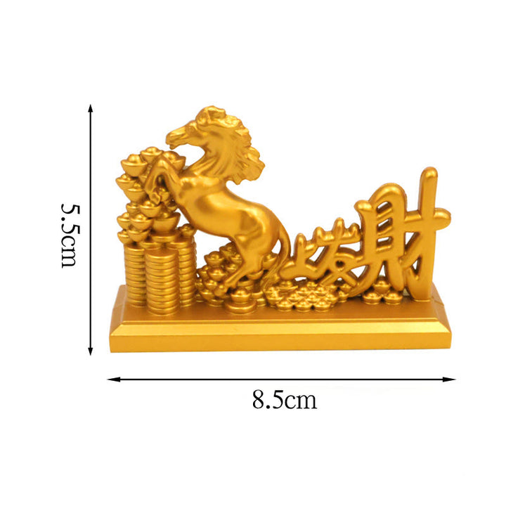 Buddha Stones Chinese Zodiac Year Of The Horse Attract Fortune Prosperity Home Decoration - Horse Get Rich 8.5*5.5cm - image 17