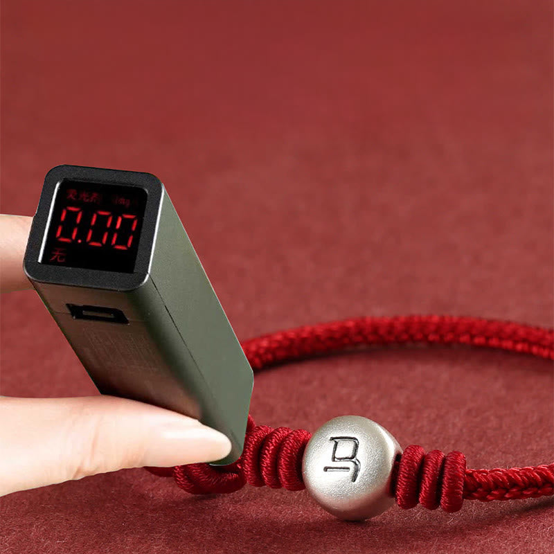 Buddha Stones Year of the Horse 999 Sterling Silver Red String Braided Connection Bracelet - image 15