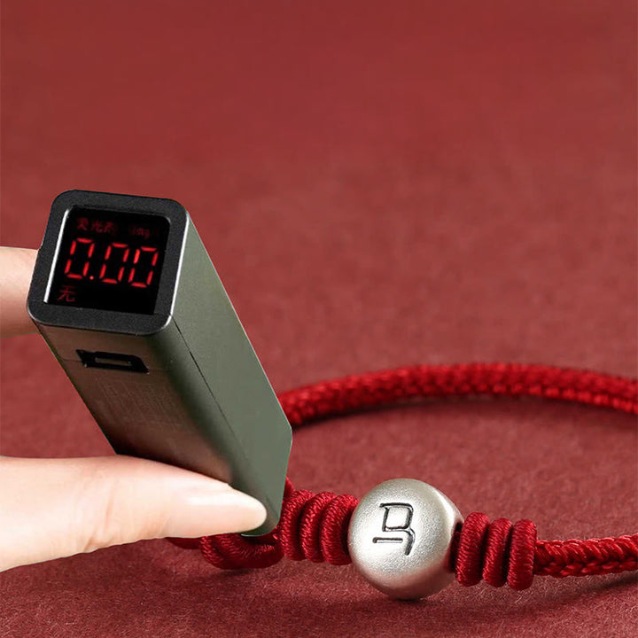 Buddha Stones Year of the Horse 999 Sterling Silver Red String Braided Connection Bracelet - image 15