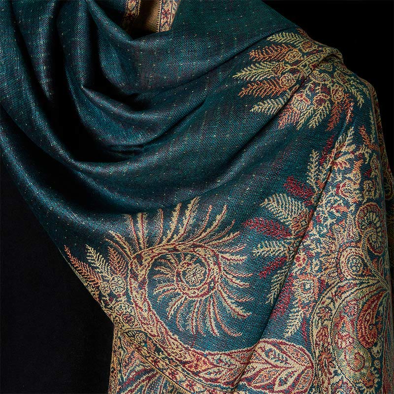 Buddha Stones Spring Long Leaves Flowers Pattern Tassel Soft Scarf Shawl - image 3