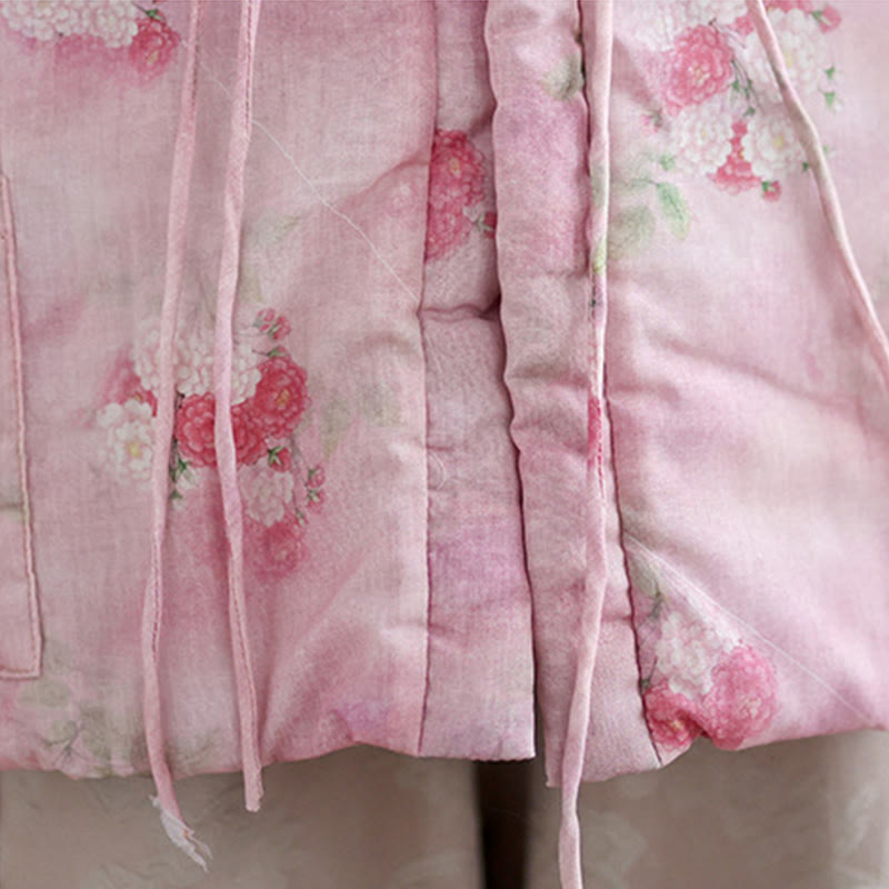 Buddha Stones Printed Flowers Women's Long Sleeve Jacket With Pockets - image 9