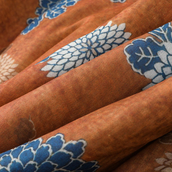 Buddha Stones Floral Prints Buttons Women's Sleeveless Cotton Vest Waistcoat With Pockets - image 6