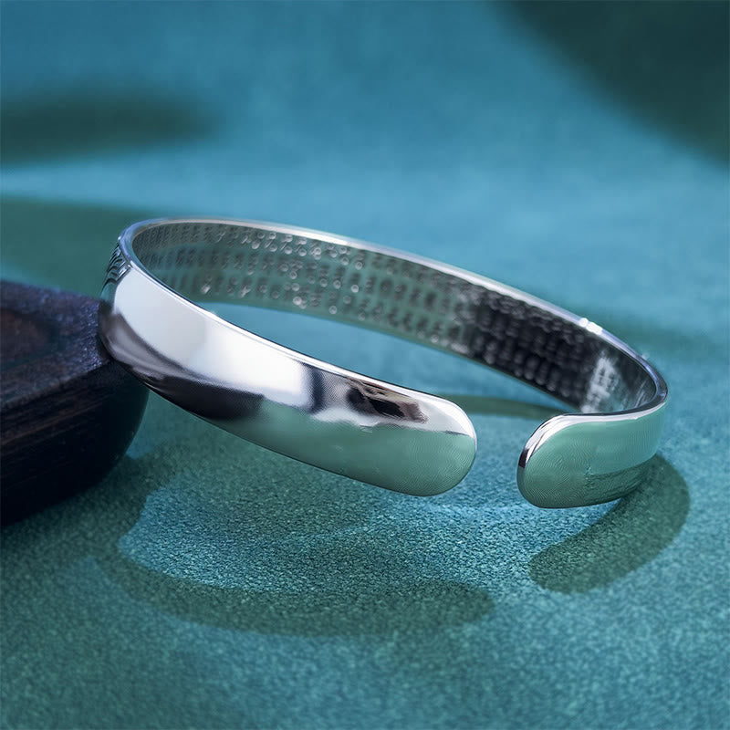 Buddha Stones Heart Sutra Koi Fish Lotus Copper Wealth Open Adjustable Bracelet Bangle - image 3