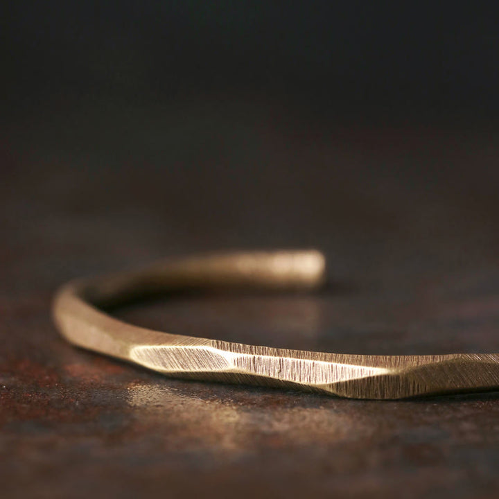 Buddha Stones Copper Brass Hand Polishing Open Self Care Bracelet Bangle - image 3