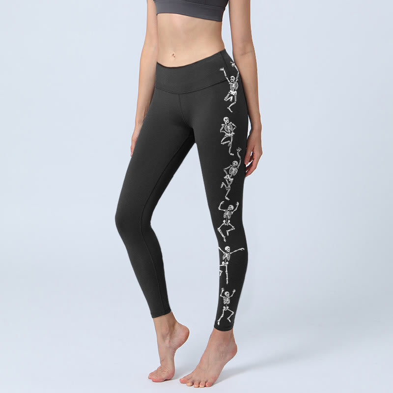 Buddha Stones The Lord Of The Corpse Forest  Skull Pattern Gym Leggings Women's Yoga Pants - Black - US18，UK/AU22，EU50 (4XL) - image 0