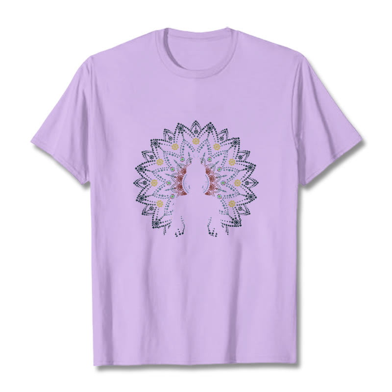 Buddha Stones Mandala Flower Seated Serene Buddha Pattern Tee T-shirt - Plum - 2XL - image 16