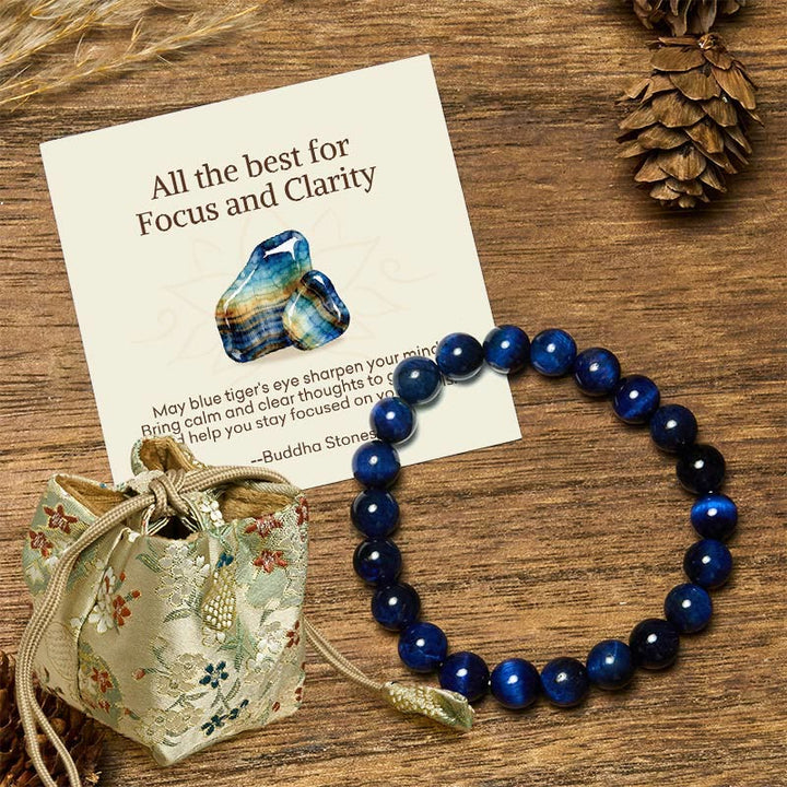 Buddha Stones "All the Best for Love and Harmony" Stone Quartz Bracelet Includes Gift Message Card - 8mm - Blue Tiger Eye - Deluxe Gift Bag (+$9.59) - image 65