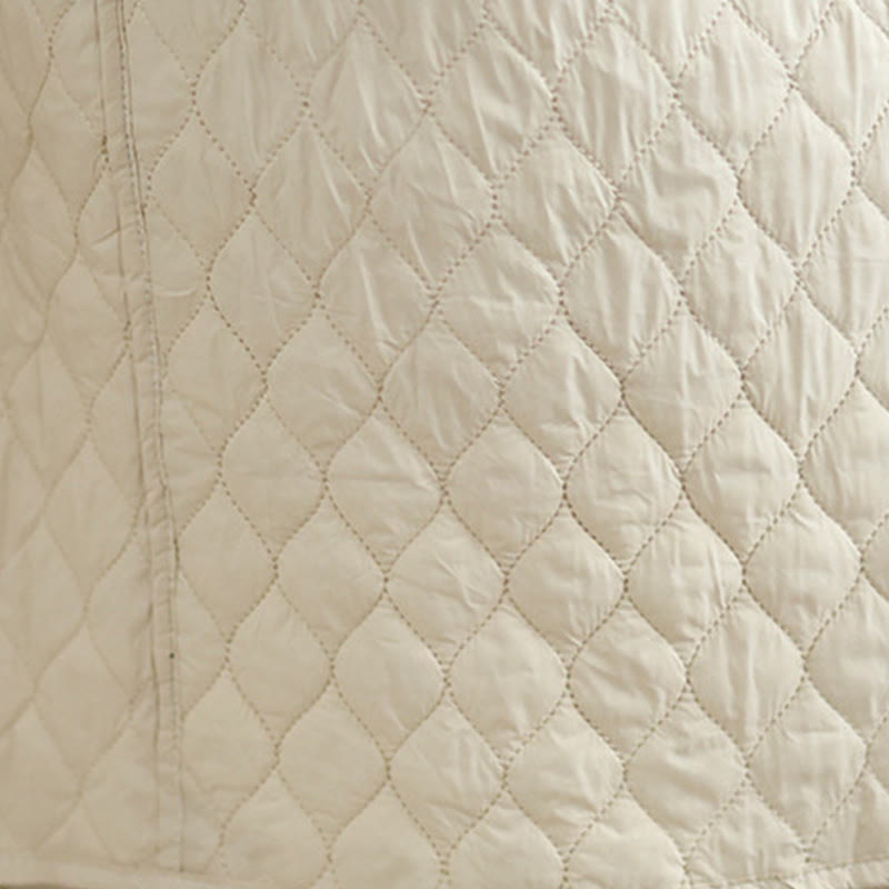 Buddha Stones Plain Elastic Waist Cotton Women's Straight Skirt With Pockets - image 14