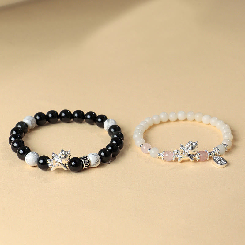 Buddha Stones 999 Sterling Silver Year Of The Horse Natural Black Obsidian Bodhi Seed Strength Bracelet - image 13