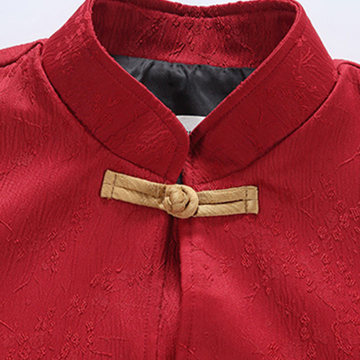 Buddha Stones Jacquard Stand Collar Long Sleeve Men's Cotton Jacket With Pockets - image 3