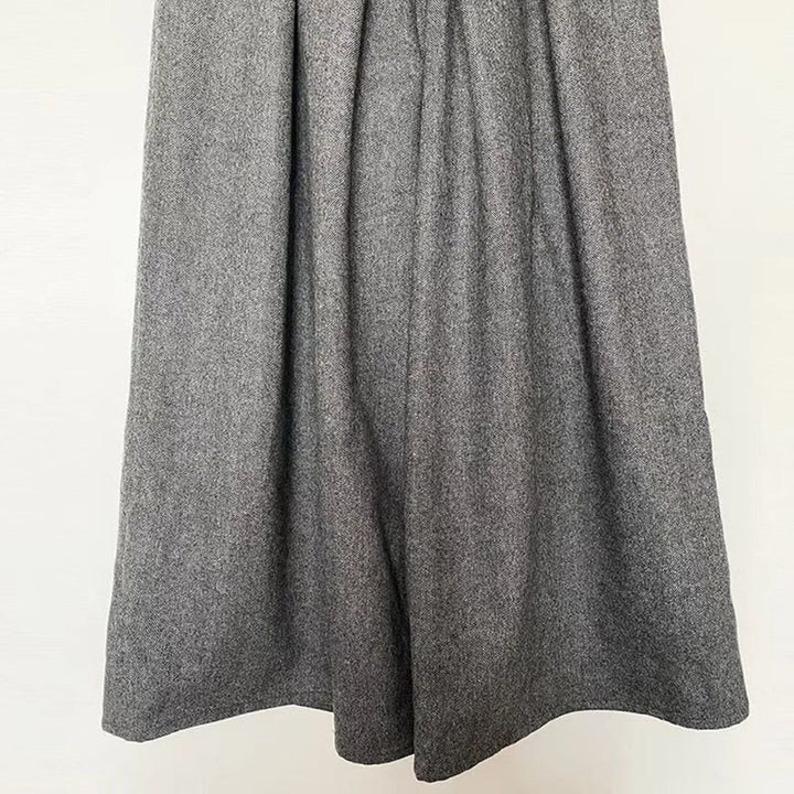 Buddha Stones Plain Elastic Waistband Design Women's 7-8 Length Wide Leg Pants With Pockets - image 23