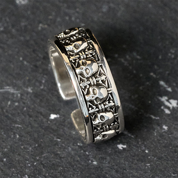 Buddha Stones The Lord Of The Corpse Forest Copper Skull New Beginning Ring - image 1