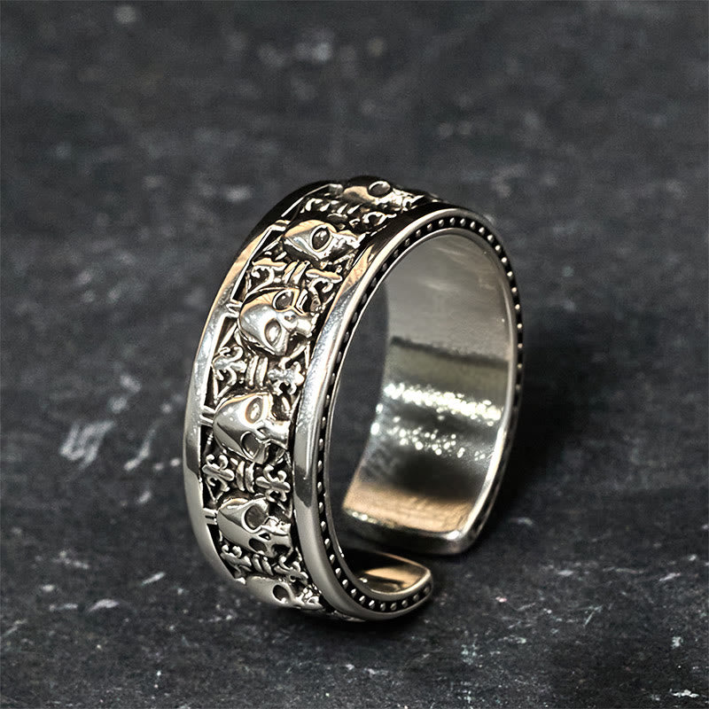 Buddha Stones The Lord Of The Corpse Forest Copper Skull New Beginning Ring - Copper Skull - image 0