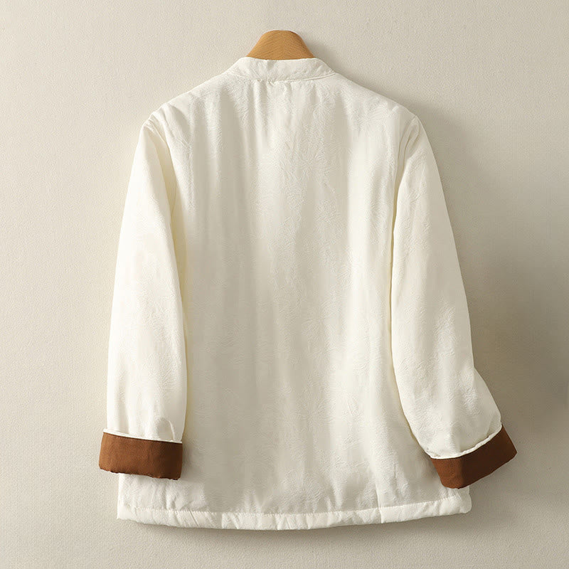 Buddha Stones Women's Solid Color Frog-Button Design Long Sleeve Jacket With Pockets - image 6
