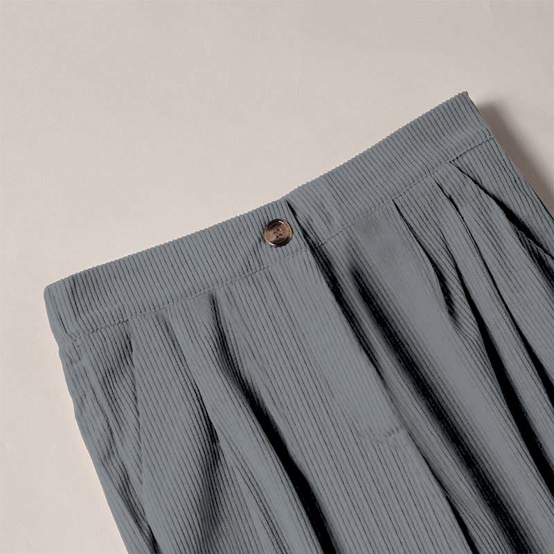 Buddha Stones Casual Corduroy Straight-leg Women's Pants With Pockets - image 37