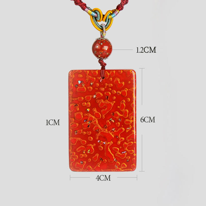 Buddha Stones Handcrafted Lacquer Craft Sandalwood Protection Pendant Necklace - image 11