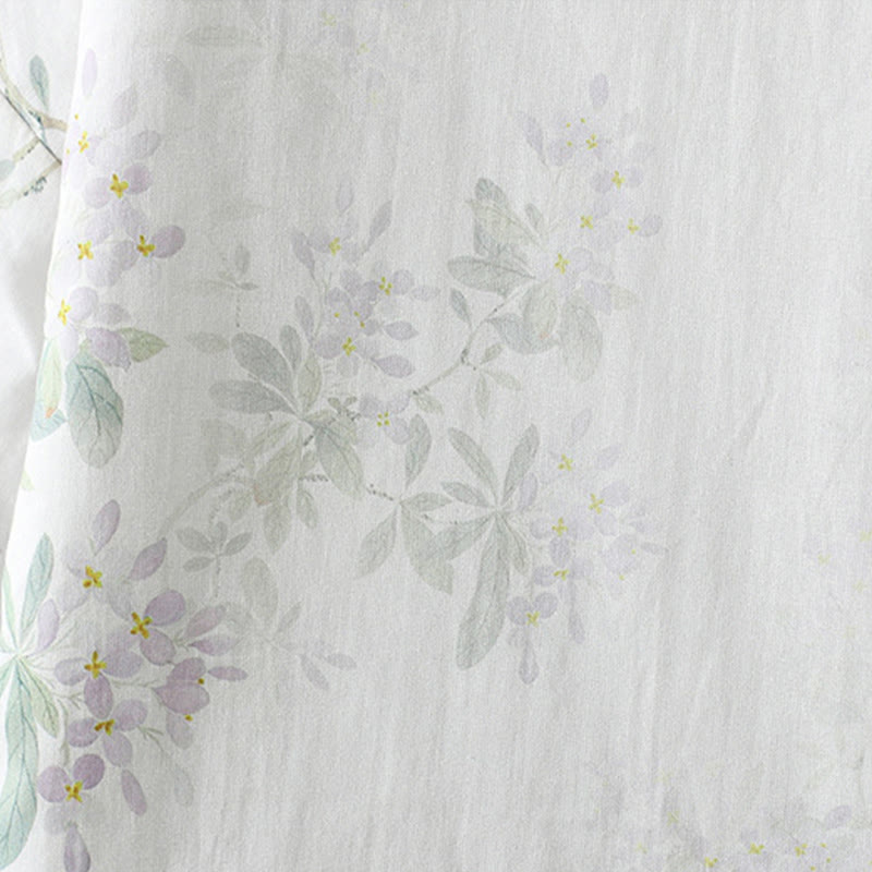 Buddha Stones Women's Printing Flower Pattern Long Sleeve Frog-buttons Cotton Jacket - image 6