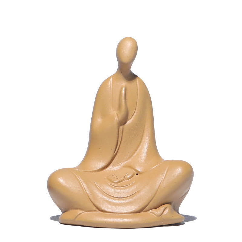 Buddha Stones Formless Buddha Prayering Ceramic Statue Zen Home Decoration 5*2.5*5.3cm - image 9