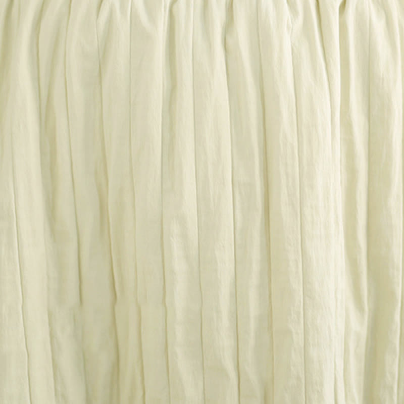 Buddha Stones Plain Pleats Design Elastic Waist Women's Thermal Skirt With Pockets - image 17