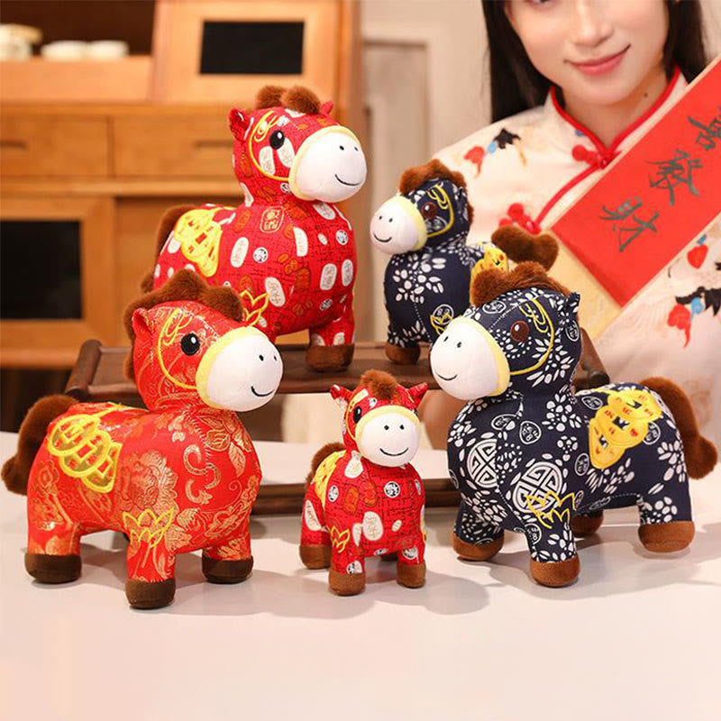 Buddha Stones Year of the Horse Copper Coins Plush Doll Home Decoration - image 20