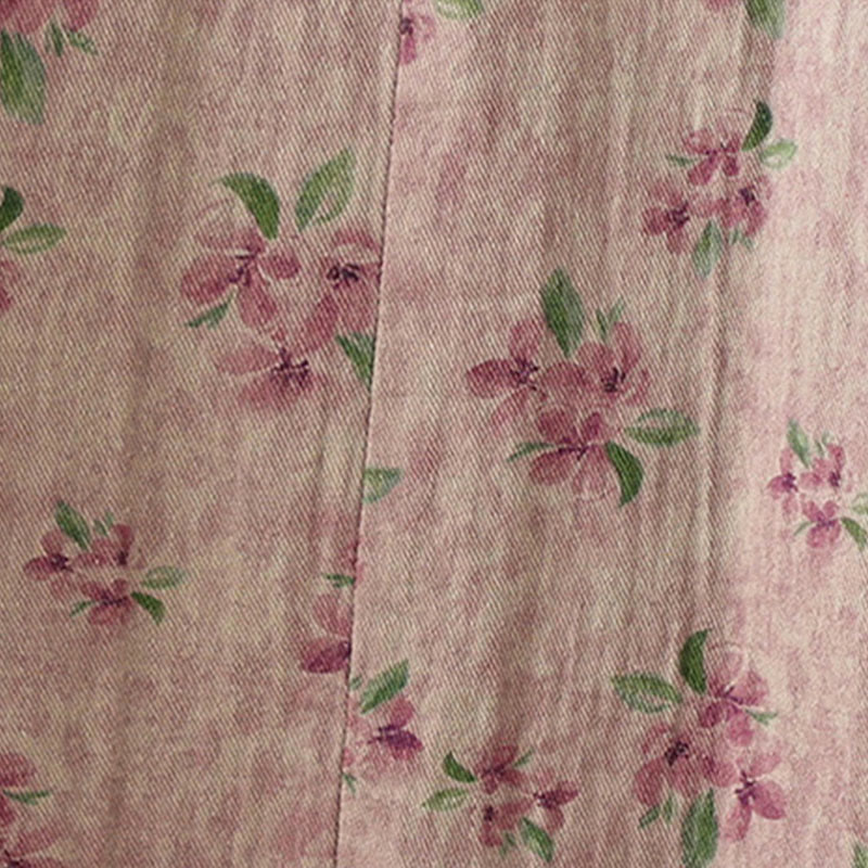 Buddha Stones Women's Long Sleeve Thermal Cotton Printed Florwer Pattern Jacket With Pockets - image 7