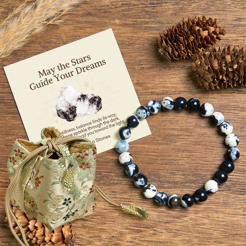 Buddha Stones "May the Stars Guide Your Dreams" Orca Agate Bracelet Includes Gift Message Card - Orca Agate(Wrist Circumference: 14-16cm) - Deluxe Gift Bag (+$9.59) - image 7