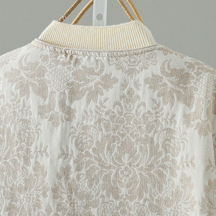 Buddha Stones Women's Peony Flowers Frog-Button Design Long Sleeve Thermal Jacket With Pockets - image 14