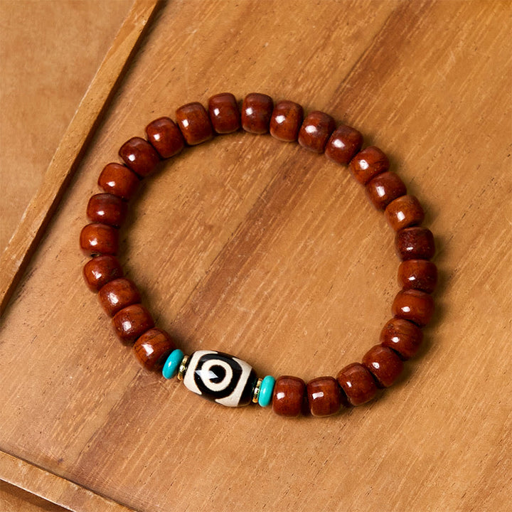 Buddha Stones Bone Beads Vajra Three-eyed Dzi Bead Luck Bracelet - image 8