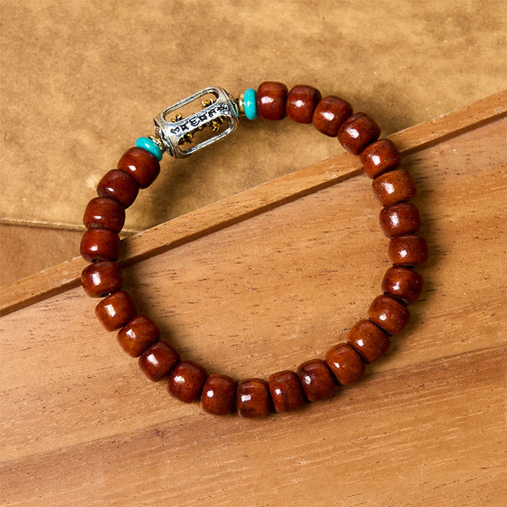 Buddha Stones Bone Beads Vajra Three-eyed Dzi Bead Luck Bracelet - image 13