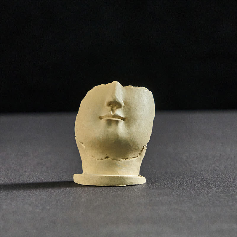 Buddha Stones FU Dogs Twins Buddha Square Ding Design Refrigerator Fridge Magnet Home Decoration - Half-Face Buddha 5*4*2 cm(With Back Magnetic) - image 11