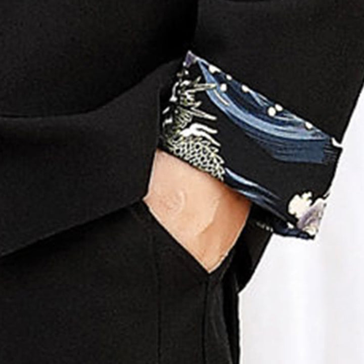 Buddha Stones 2Pcs Tang Suit Bamboo Frog-Button Men's Long Sleeve Shirt Pants Clothing Set - image 7