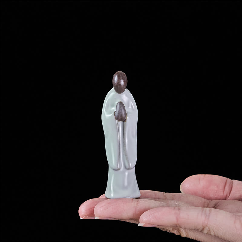 Buddha Stones Meditation Monk Ceramic Statue Serenity Home Decoration - image 6